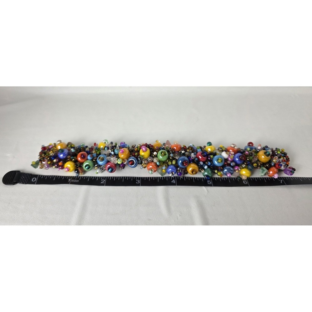 Vintage Capullo Colorful Beaded Bracelet With Magnetic Closure - Picture 3 of 4